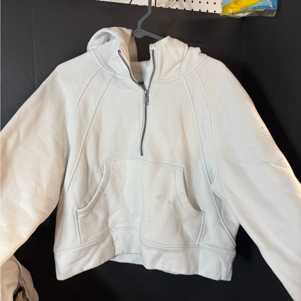 White Zip-Up Hoodie